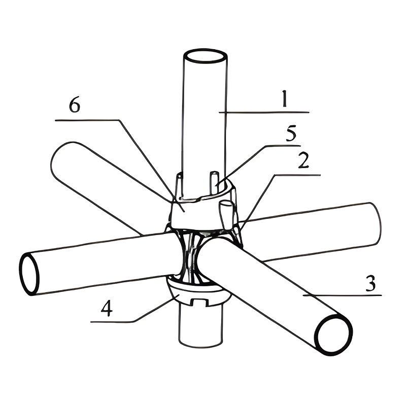 Bowl buckle type steel pipe support
